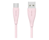 USAMS Kabel Green Series SJ714 18W 3A USB-A do USB-C 1m różowy - 1569010 - zdjęcie 1